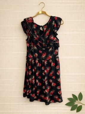 Love & Lore Floral Fit‑and‑Flare Mini Dress - Size 12